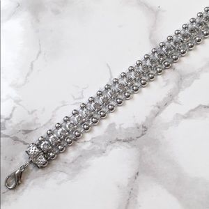 Silver Rhinestone Choker